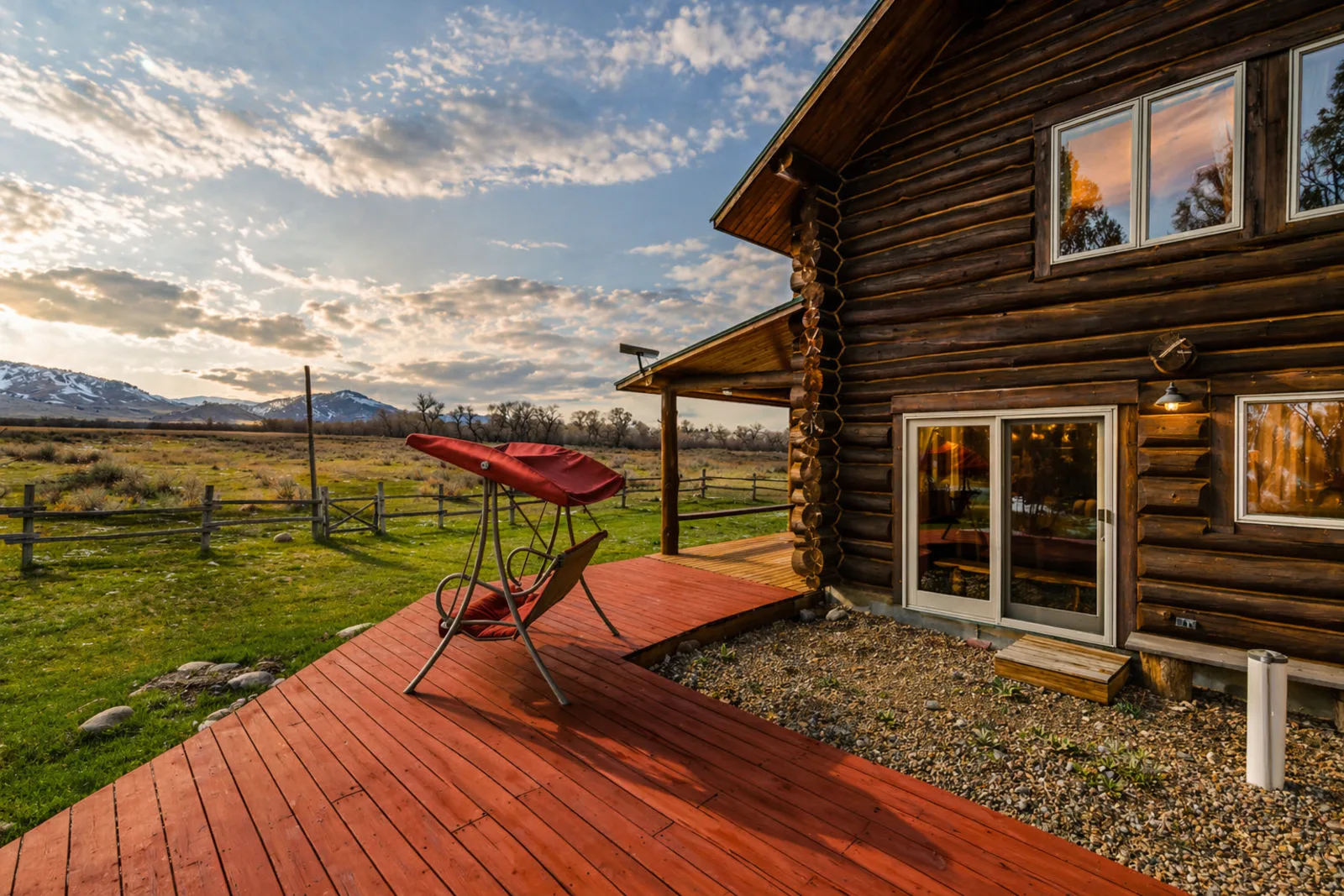Bunkhouse apartment with kitchenette and balcony — Clear Creek Crossing Buffalo Wyoming